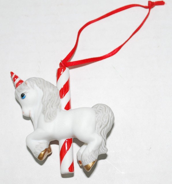 Hallmark Merry Go Round Unicorn Christmas Ornament 1989 Porcelain Artist's Fave eBay