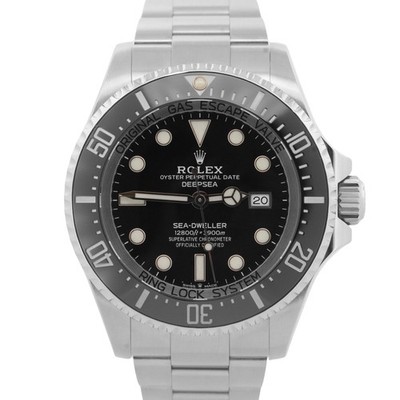 MINT Rolex Sea-Dweller Deepsea 126660 Black Stainless Steel Dive 44mm Watch