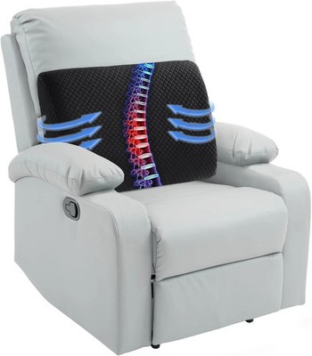HOMBYS Lumbar Support Pillow for Recliner Chair, 20 x13.5x5, Black