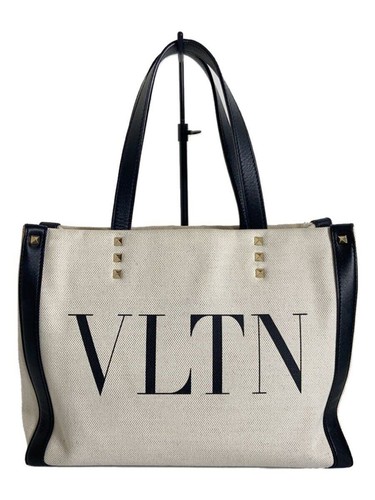 VALENTINO Garavani Tote Bag Cotton Beg WB0H19FWB Dirty Missing Shoulder Used