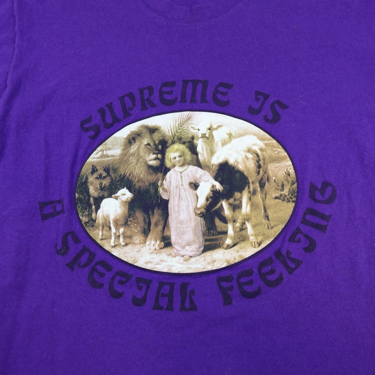 Supreme Is A Special Feeling Shirt Mens Large Purple Animals 