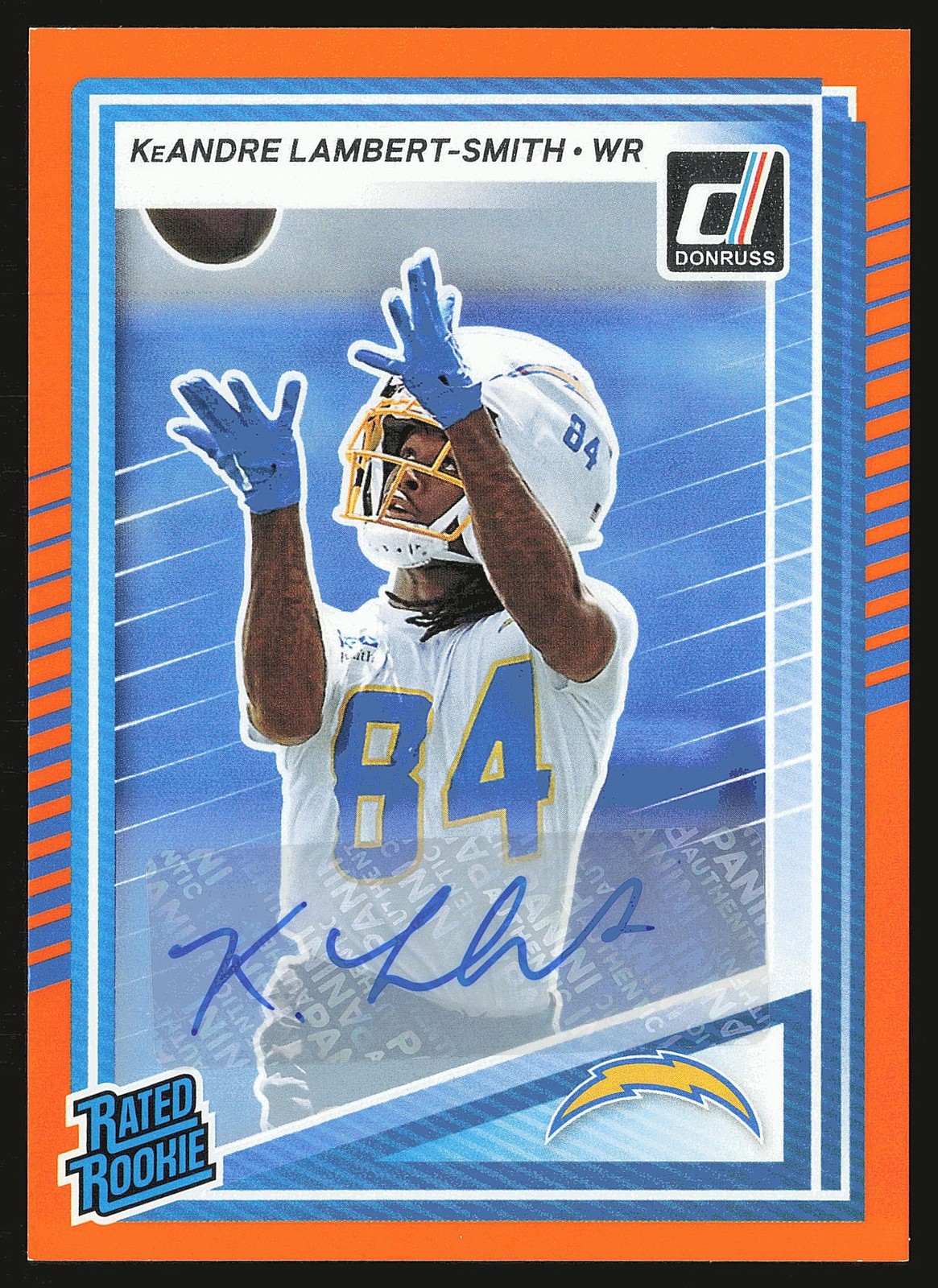 2025 Donruss #367 KeAndre Lambert-Smith Rated Rookies Autographs Orange RC,AU