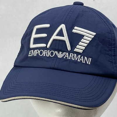 EA7 Emporio Armani Mens Baseball Cap Blue  Logo Hat Adjustable