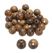 100pcs 6mm Black Rosewood Round Polished Wooden Loose Beads for Craft
