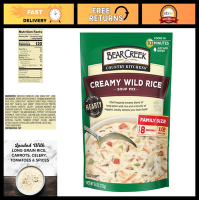 Creamy Wild Rice Soup Mix - 9.6 oz (Pack of 6) - Gourmet Meal Prep, Easy Cooking