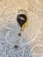 Denver Broncos NFL Football Premium Retractable Caribiner ID Badge Holder