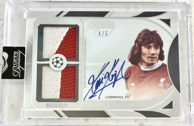 Kevin Keegan 4/5 Black Dual Patch Auto 2024-2025 Topps Dynasty UEFA Soccer Card