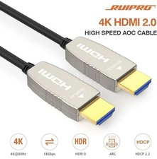 RUIPRO HDMI Fiber Optic Cable 165 Feet 18Gbps 4K 60Hz ARC HDR10 Ultra Slim 50M