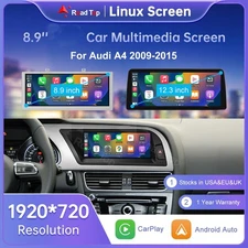 8.9" Wireless Carplay Autoradio For Audi A4 2009-2015 MMI2G Radio Stereo Concert