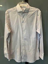 Charles Tyrwhitt Dress Shirt White, Purple, Extra Slim, Non-Iron, Poplin 16 1/2
