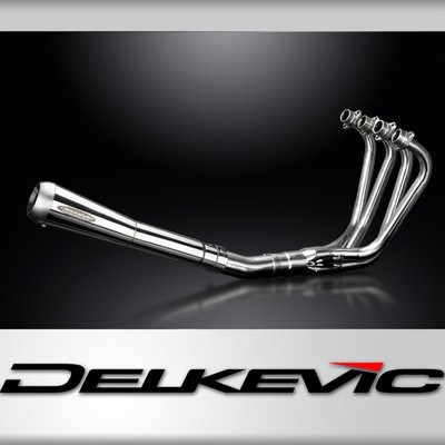 Honda CB750C 80-82 Delkevic Full Exhaust - Reverse Cone Muffler