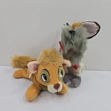 Set of 2 NWT Disney Store Oliver & Company Oliver Dodger Mini Bean Bag Plush