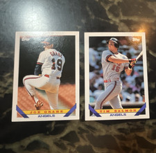 Topps 1993 Angels Joe Grahe Tim Salmon Baseball Trading Card Lot