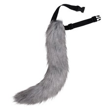 Cat Costume Tail Faux Fur Tail for Cosplay Halloween Party Fox Cat Wolf Tail ...