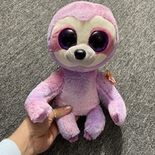 TY Beanie Baby Boos 9" Medium DREAMY Purple/Pink Sloth Stuffed Animal Plush