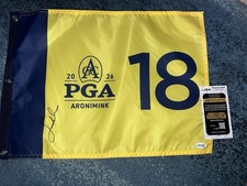 Jordan Spieth Signed Official 2026 PGA Championship Flag Aronimink GC JSA #3
