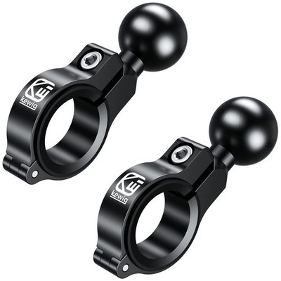 Aluminum Handlebar Mount Base with 1'' TPU Ball for RAM Mounts - 2 Pack