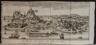 CORFU KERKYRA GREECE 1753 THOMAS SALMON UNUSUAL ANTIQUE COPPER ENGRAVED MAP