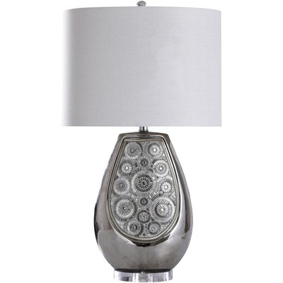 StyleCraft Home Collection L317920DS OPEN BOX Selsey Table Lamp Chrome/Clear