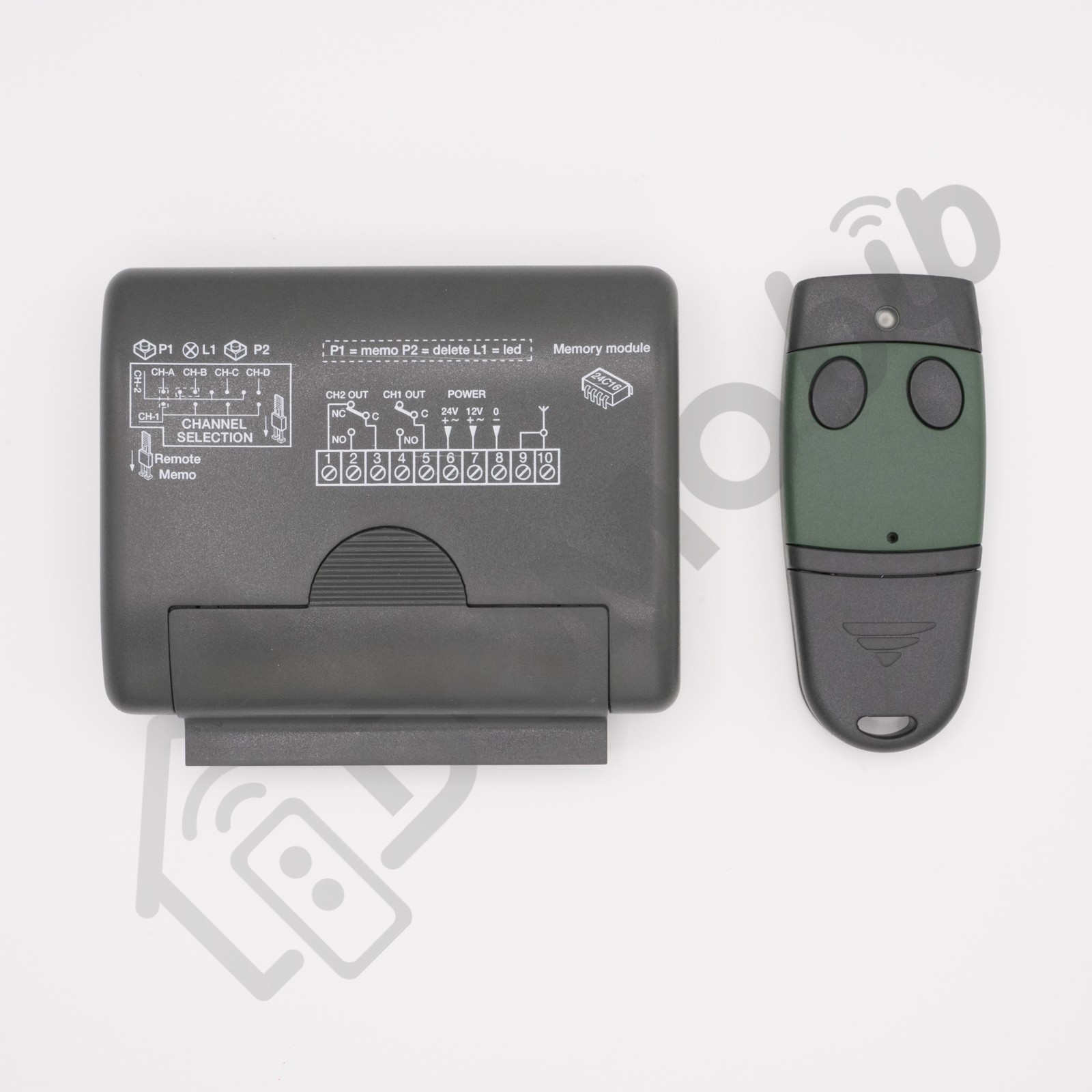 Télécommande S449 QZ/2 et récepteur Cardin S449 433,92 MHz automatisme garage