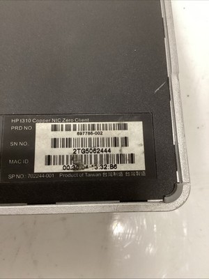 HP T310 Copper NIC Zero Client Computer TC 697786-002. T-636