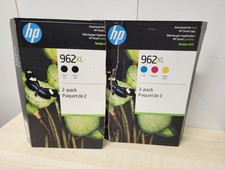 GENUINE 4-PACK HP 962XL BLACK  962 COLOR INK OFFICEJET PRO 9010 SEALED 7/2025