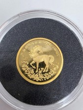1994 China 1.56g 0.999 Fine Gold Proof Coin - 5 Yuan Unicorn