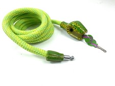 Pylones Snake Shape Bike Lock Rope With Key Green Yellow