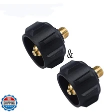 GasSaf QCC1 Propane Adapter Gas Regulator Valve Fitting with Acme Nut and 1/4