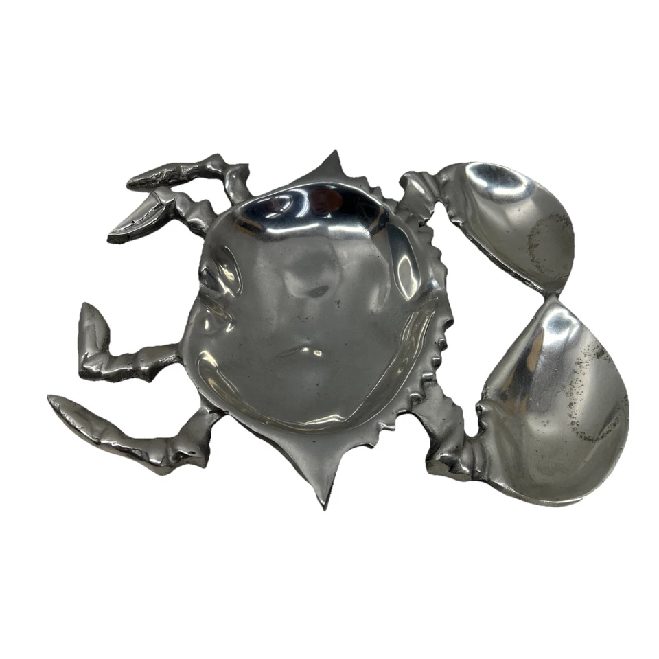 Wilton Armetale Giant Crab 14" Pewter Chip Dip Serving Tray Pewter - Image 4 of 4