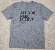Nobull Mens Large Athletic Tshirt All You Need Is Love Short Sleeve Gray