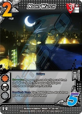 Near Mint UVS  Night Watch - Unlimited Edition My Hero Academia: Base Set - Unli