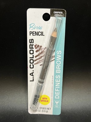 L.A. COLORS Brow Pencil with Spoolie Medium .03oz  CBBP920 Defines Brows