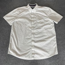 Cody James Core Shirt Mens Large White Seersucker Short Sleeve Button Up Western