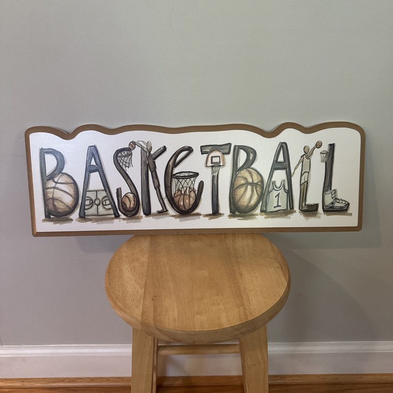 Basketball Wall Decor Sign Esther Ann Hobby Lobby Pre-Owned