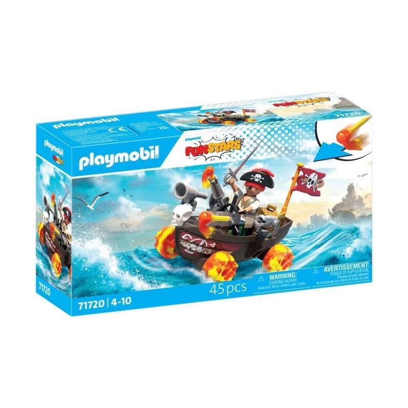 Playmobil 71720 Kart bateau de pirate de la collection Funstars figurine et accessoires enfant