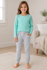 Carter's Kid Girls' Lace Shoulder Top  Jogger Set Size 7