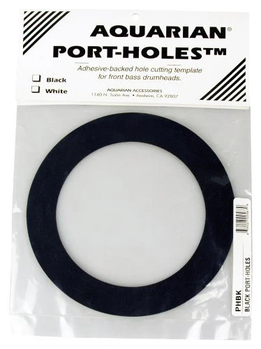 Aquarian PHBK Bass Drumhead 5 Port-Hole - Black 3790₽