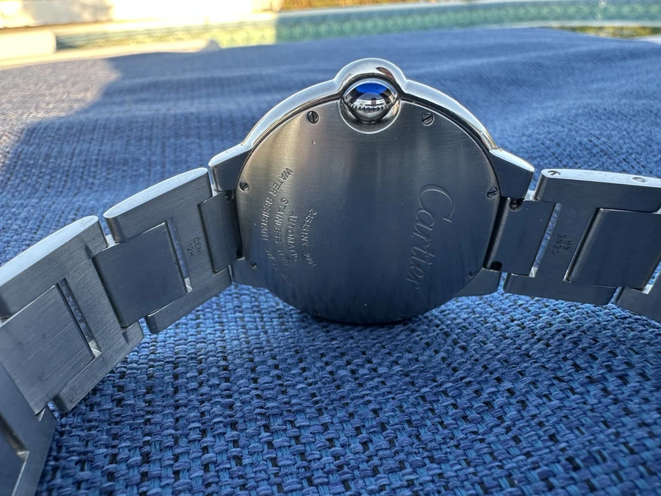 Cartier Ballon Bleu Automatic Stainless Steel Original Men's Watch 42mm - Image 4 of 4