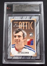 Ed Giacomin 2005-06 ITG Ultimate Memorabilia Emblem Attic /5 Silver Patch NYR