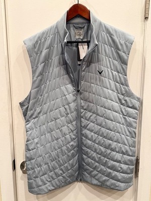 Callaway Quilted Puffer Vest Tradewinds Gray Full Zip Golf Performance Men's XL