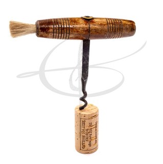 Vintage Antique Army Officer Wood Corkscrew by John Watts of Sheffield 1914