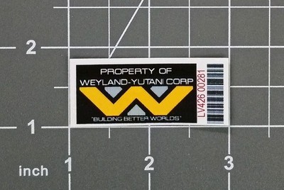 1.75'' WEYLAND-YUTANI Property Vinyl Decal Sticker Sci-Fi Horror Alien Xenomorph