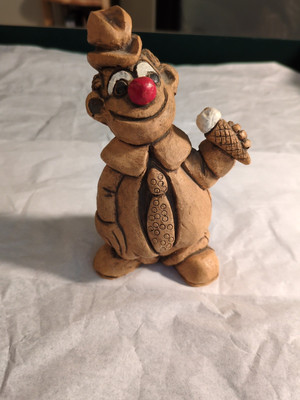 Vintage 1983 Alpha Rez Co Clown with Ice Cream Signed RARE!