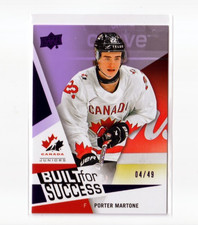 PORTER MARTONE '25 Upper Deck TEAM CANADA BUILT FOR SUCCESS PURPLE card #'d /49