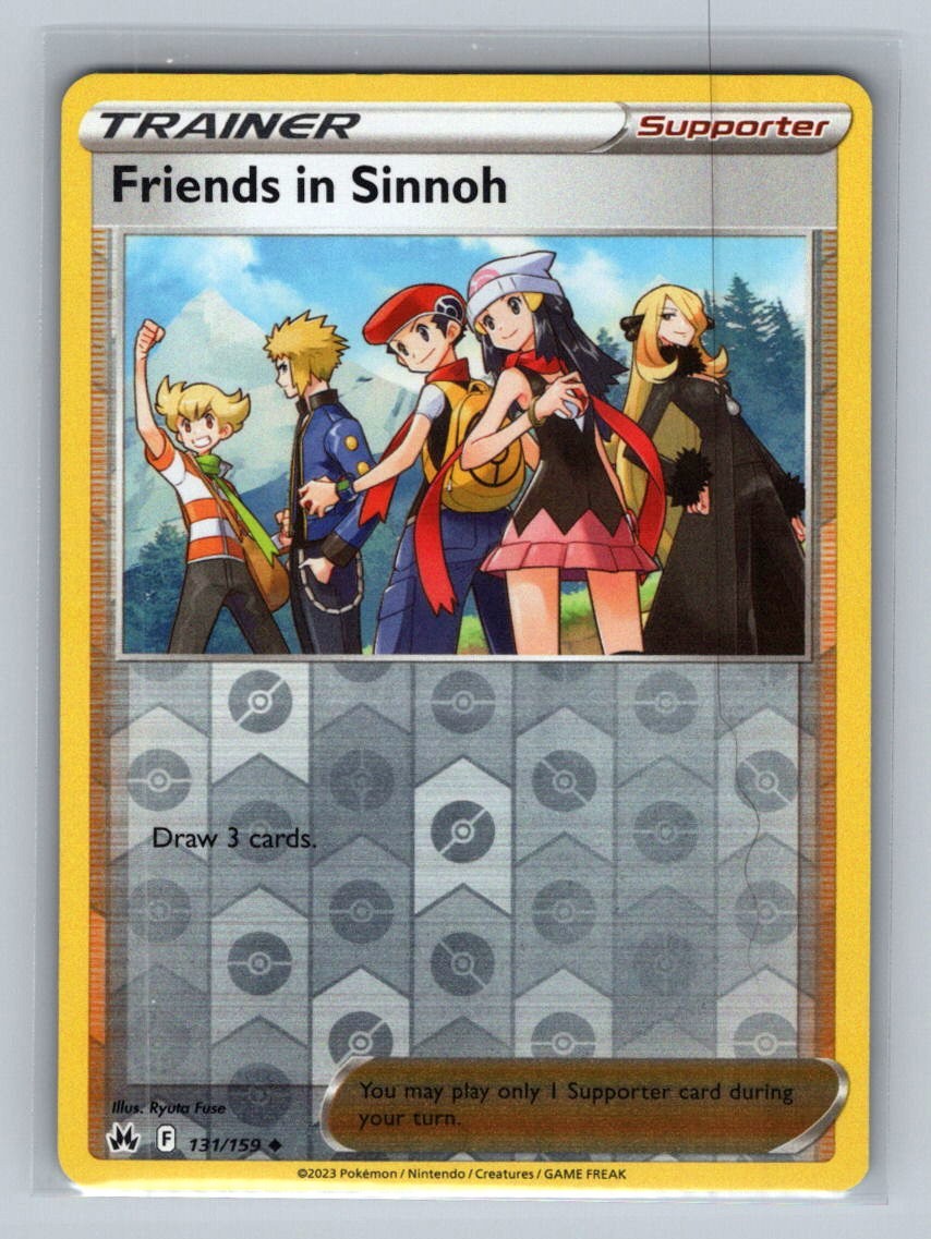 Friends in Sinnoh 131/159 Crown Zenith Reverse Holo Uncommon Diamond Pokemon TCG