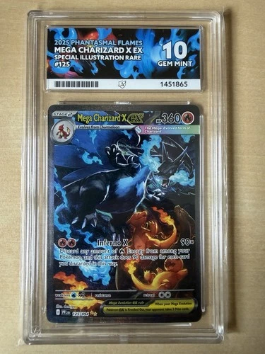MEGA CHARIZARD x EX 125/094 ACE 10 Perfect Sub Grades