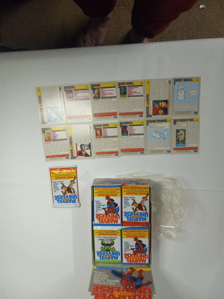 BOX FRESH & TESTED 4 Packs 1991 Series 2 Marvel Universe Sealed - Image 4 of 4