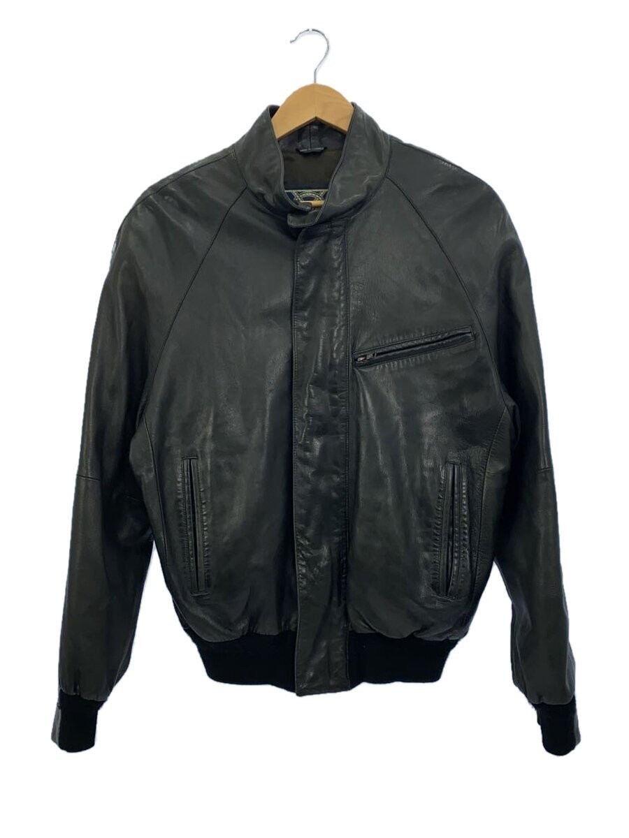 Leather Jacket Blouson/-/Leather/Black/Plain/- 21012-image