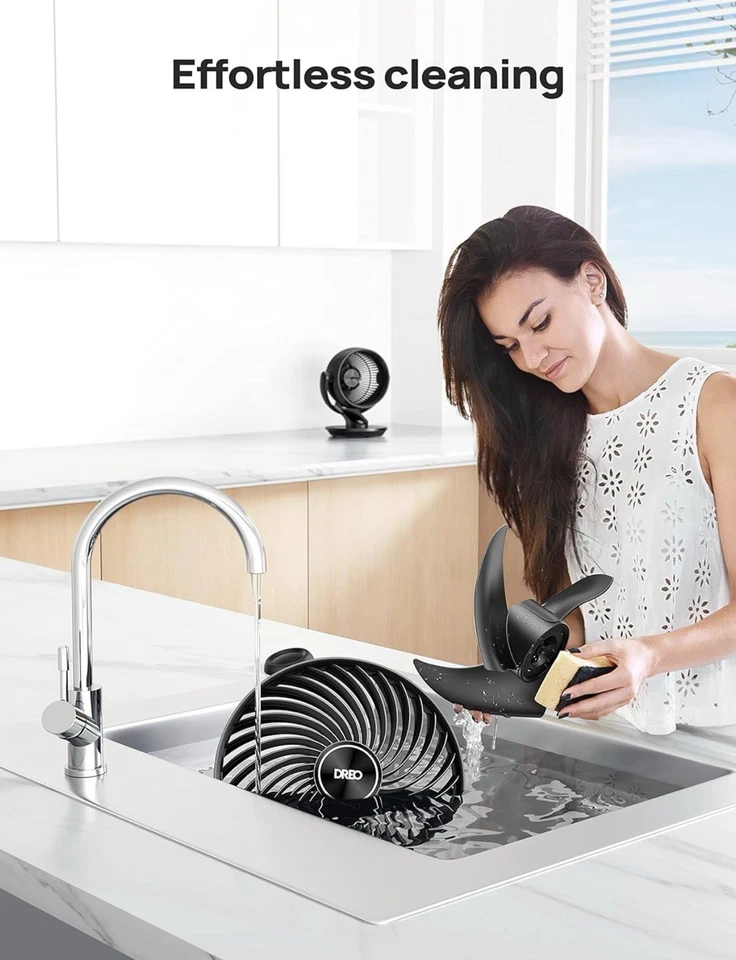 Dreo Desk Fans for Bedroom, 13" Oscillating Air Circulator Table Fan with Remote - Image 4 of 4